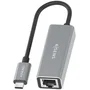 Aisens Conversor USB-C a Ethernet Gigabit 10/100/1000 Mbps Gris 15cm A109-0898